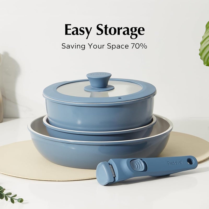 Redchef Removable Handle - Detachable Handle Cookware Replacement, Universal Cookware Handles, Ideal Replacement for All Kitchen Pan (Blue) - Image 3